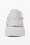alexander wang 徽标发泡彩胶卵石纹皮革运动鞋 optic white