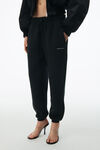 alexander wang sweatpant in dense fleece black