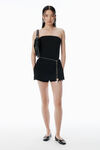 Alexander Wang black miniabito nero in lana elasticizzata con dettagli in metallo