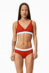 alexander wang brief underwear in ribbed jersey red