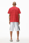 alexander wang plaster dyed logo tee in compact jersey chinaberry combo