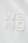 alexander wang puff logo tee in cotton jersey white