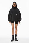 Alexander Wang acid black unisex high neck sweatshirt in dense fleece