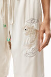 KOI EMBROIDERY SHORT IN SILK CHARMEUSE