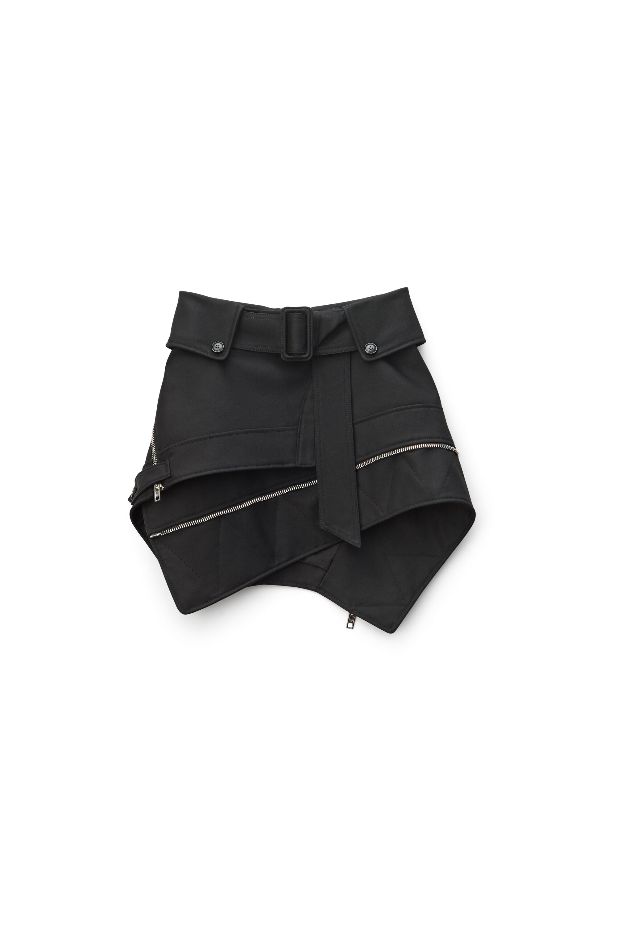 alexander wang deconstructed moto skirt