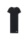 Alexander Wang black crystal hotfix short-sleeve loungewear minidress