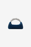 alexander wang scrunchie mini bag in velvet crystal indigo cowboy