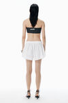 Alexander Wang white boxer bianchi con perline trasparenti termoapplicate