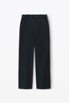 alexander wang straight leg pant in cotton twill black