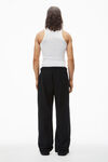 Alexander Wang black logo embroidered oversized sweatpants in heavy cotton terry