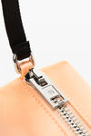 alexander wang heiress medium pouch in satin faded neon orange
