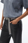 Alexander Wang washed asphalt puff logo tee in cotton jersey