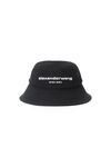Alexander Wang washed black distressed logo bucket hat