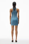 Alexander Wang washed blue robe débardeur d’intérieur à dos nageur en coton côtelé