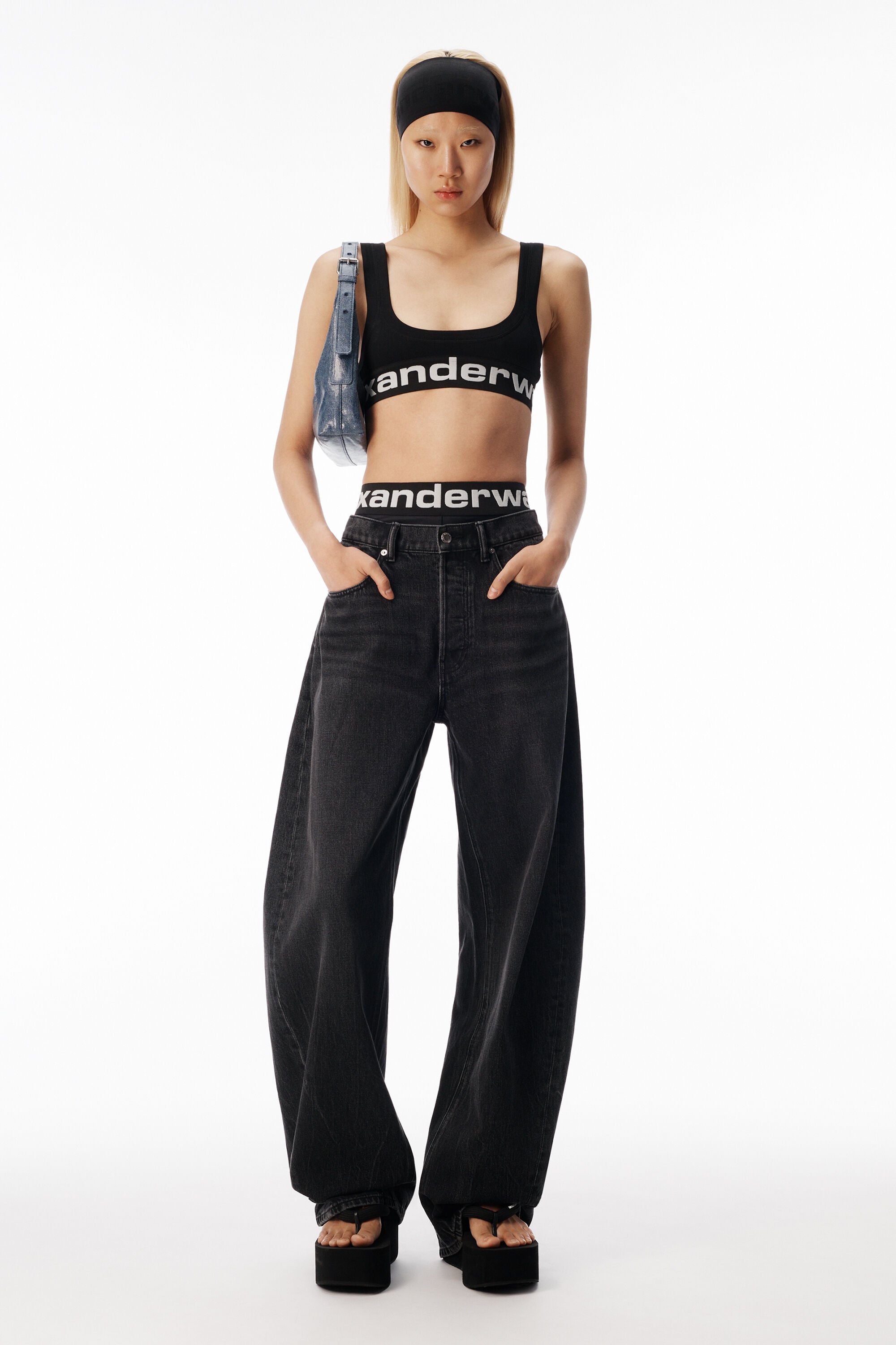 alexanderwang アレキサンダーワング ロゴ バイク ショート ブロー