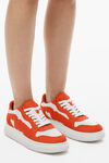 Alexander Wang white/red baskets en cuir grainé effet 3d