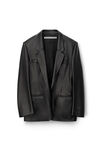 alexander wang 软皮革西装外套 black