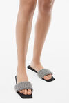 alexander wang anya水晶拖鞋 black