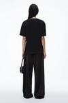 Alexander Wang black puff logo tee in cotton jersey
