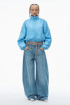 Alexander Wang washed sky giacca sportiva con ruches