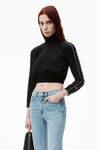 alexander wang og high-rise stovepipe jean in denim  vintage faded indigo