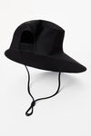 alexander wang logo sun visor hat in viscose habotai black