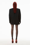alexander wang 羊毛混纺拼接带领西装外套 black