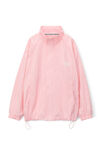 alexander wang hotfix track jacket in crinkle nylon light pink