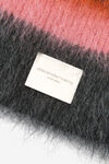 alexander wang logo scarf in brushed stripe mohair grey multi
