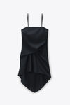 Alexander Wang black black wool mohair tucked hem dress