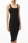 alexander wang cami dress in textured jacquard jersey black