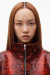 alexander wang 压纹蛇皮运动夹克 red