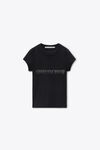 Alexander Wang black crystal hotfix logo cotton baby tee