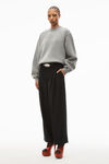 alexander wang puff logo sweatshirt in glitter terry sidewalk
