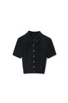 Alexander Wang black schwarzer cardigan mit logostickerei