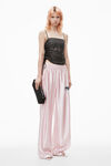 Alexander Wang black ruched cami top in crystal hotfix