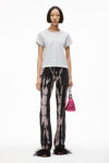 alexander wang  发泡徽标装饰棉质紧身 t 恤 light heather grey