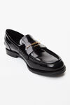 Alexander Wang black carter loafer mit logo aus leder