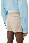 PLEATED SHORTS IN WOOL TAILORING