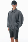Alexander Wang dark grey melange dark grey logo track jacket