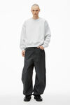 alexander wang crewneck pullover in dense fleece   vintage heather grey