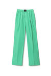 alexander wang boxer pant in compact cotton neon kelly