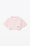 alexander wang ハイツイストジャージー クロップtシャツ light pink