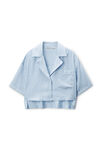Alexander Wang oxford blue multi blue pajama-style shirt