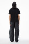 Alexander Wang black unisex tee with distressed logo in cotton jersey