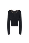 Alexander Wang black kurzes hemd mit logo-namensschild