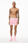 alexander wang boxer brief in ribbed jersey light pink