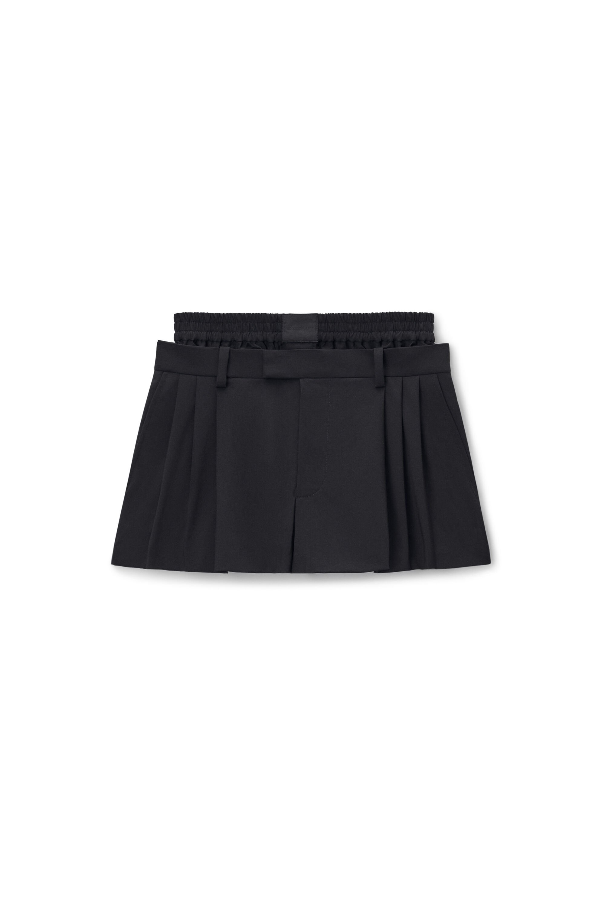 ショートパンツ Alexander Wang 'Pleated Boxer' shorts Pre-Styled Pleated Short with Boxer Waistband in BLACK