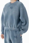 Alexander Wang washed blue ink blue logo puff print sweatshirt