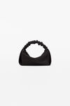 alexander wang scrunchie 缎面迷你手袋 black